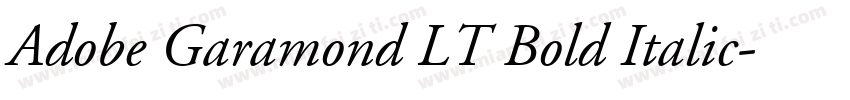 Adobe Garamond LT Bold Italic字体转换